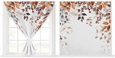 Self Adhesive Eucalyptus Leaves Portable Curtains for Windows
