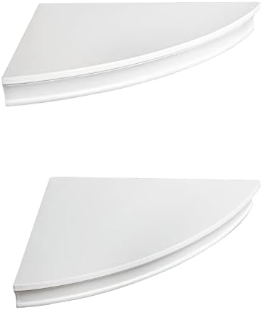 AHDECOR White Floating Corner Shelves Set of 2