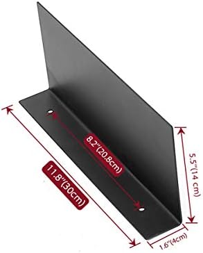 12 Inch Metal Floating Wall Shelves Industrial Modern Style