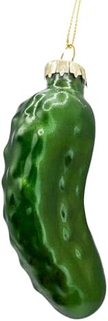 Glass Blown Christmas Pickle Tree Ornament