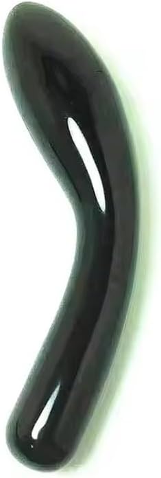 MOONLIGHTCRYSTAL Bent Shape Obsidian Massage Stick Wand 18cm for Women Gift 1pc
