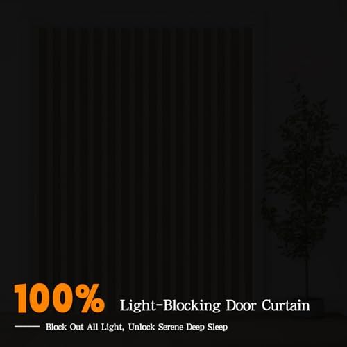 Jilron Blackout Door Curtain Linen Style