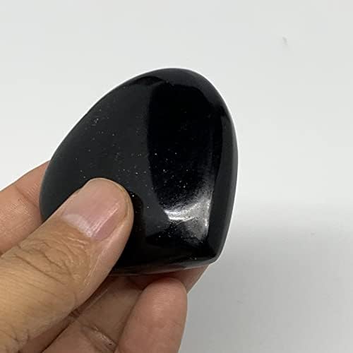 Black Obsidian Heart Crystal 79g Polished Gemstone from Brazil