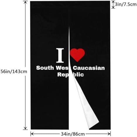 I Love South West Caucasian Republic Blackout Curtain Panels 34x56in