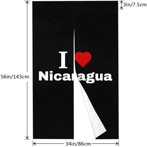 I Love Nicaragua Blackout Curtains for Doorways