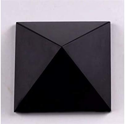 StoneStory Black Obsidian Pyramid Healing Crystal Statue