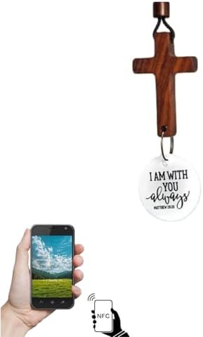 Bible Verse Car Rearview Hanging Cross Ornament - Black