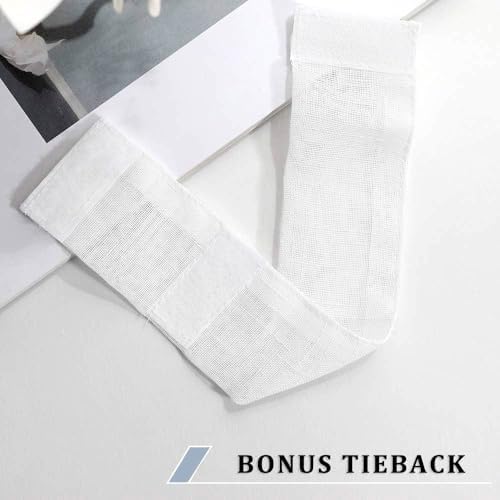MIULEE 2 Panels 72 Inches Door Curtains with Linen Texture White