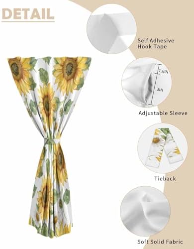 Sunflower Self Adhesive Thermal Curtains for Windows and Doors