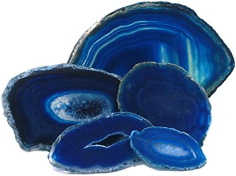 CrystalAge Agate Slice Blue Mini 20x40mm