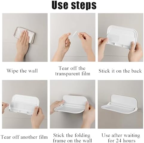 Foldable Wall Storage Holder 7 Inches 2 Pieces