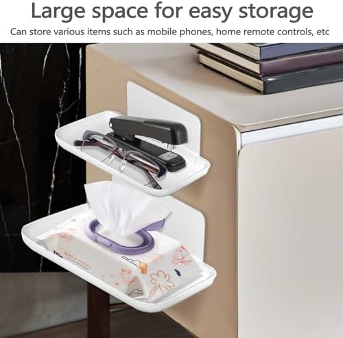 Bagentry 2 Pack White Plastic Folding Wall Shelf Set
