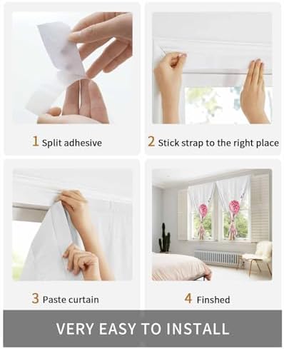 Self Adhesive Portable Blackout Curtains for Windows 35x48 Inches
