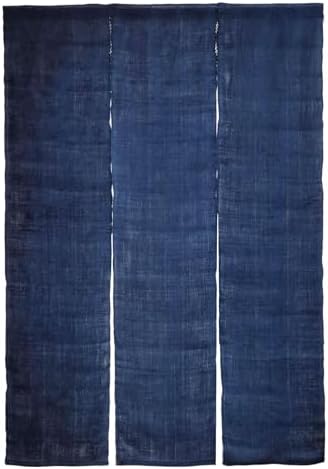 7vcraft Wide Handwoven Linen Noren Curtain 3 Panels