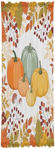 Orange Thanksgiving French Door Curtain