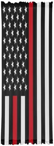 Red White American Flag French Door Panels