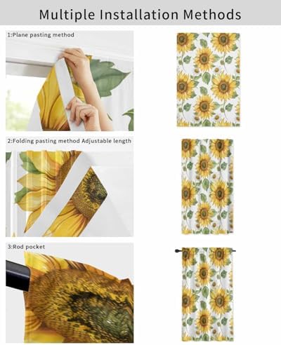 Sunflower Self Adhesive Thermal Curtains for Windows and Doors