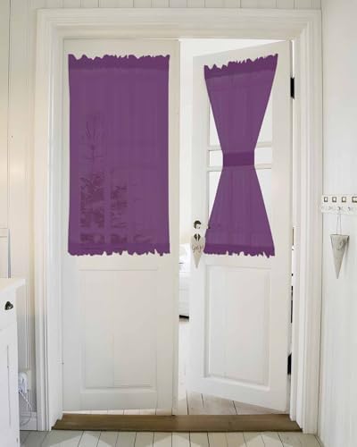 French Door Curtain with Rod Pocket and Tieback