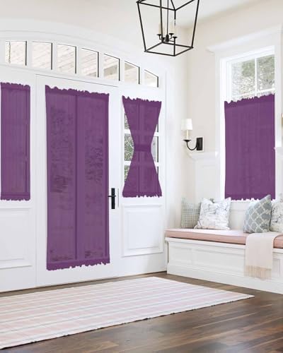 French Door Curtain with Rod Pocket and Tieback