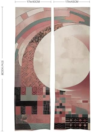 Japanese Noren Puzzle Printed Door Curtain 34x57 Inch Panel