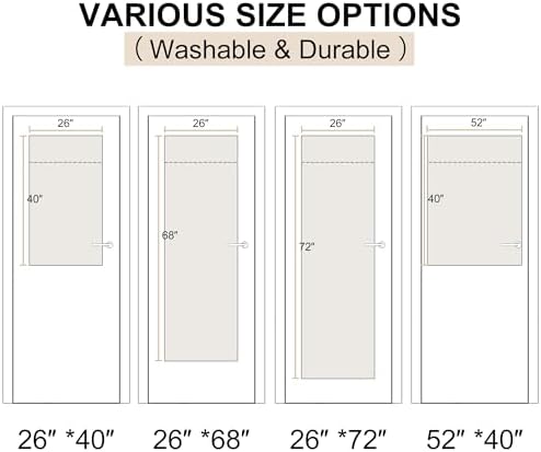 Hiasan Room Darkening Linen Door Curtain Panel