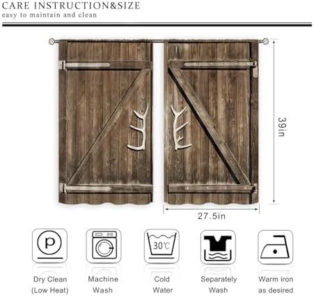 Cinbloo Farmhouse Kitchen Curtains 2 Panels Set