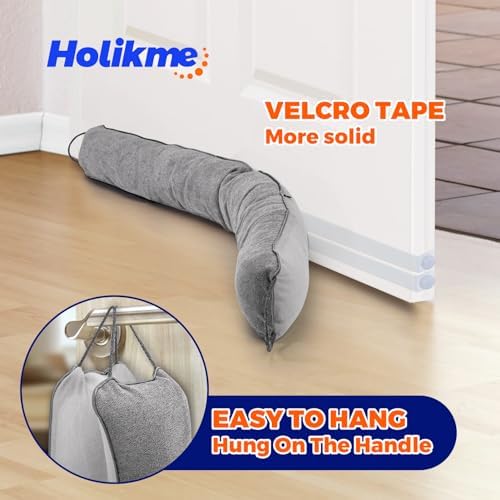 Holikme Weighted Door Draft Stopper Grey