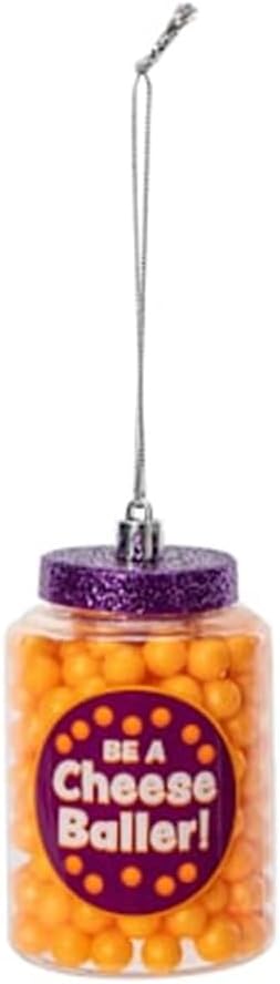 Shatterproof Cheese Ball Ornament 3 Inches Tall