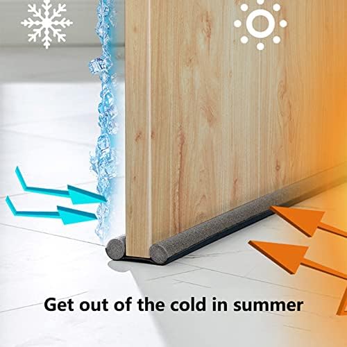 Bluelans Door Draft Stopper Noise Blocker Grey