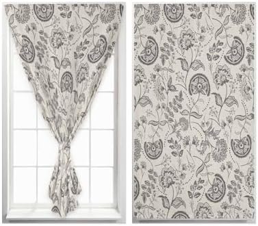 Yomandocix Spring Floral Self Adhesive Curtains 47x84 Inches