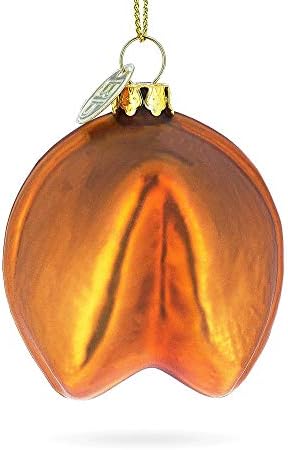 Fortune Cookie Delight Blown Glass Christmas Ornament 1
