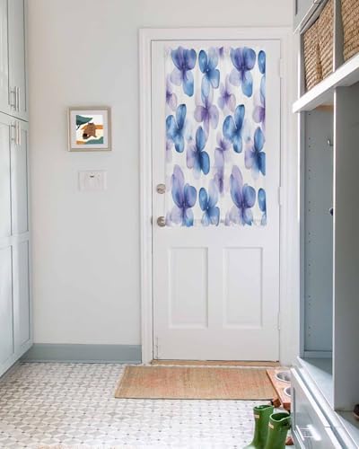 PANJINEXT Door Curtains 54x40 Sheer Panel with Tiebacks