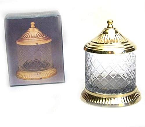 6 Inch Brass Glass Potpourri Scented Home Decor