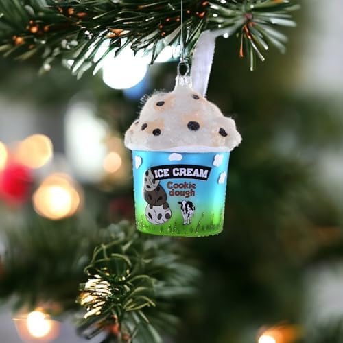 Cody Foster Co Cookie Dough Ice Cream Ornament 4-Inch
