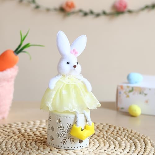 5PCS 688 Inch Happy Easter Bunny Hanging Ornament Decorations