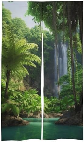 Japanese Noren Tropic Plants Door Curtain 34x57