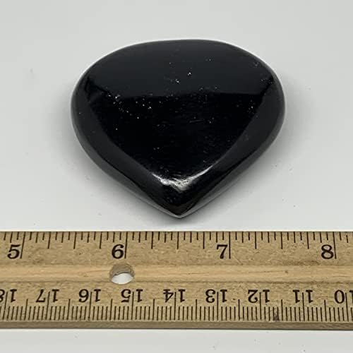 Black Obsidian Heart Crystal 79g Polished Gemstone from Brazil
