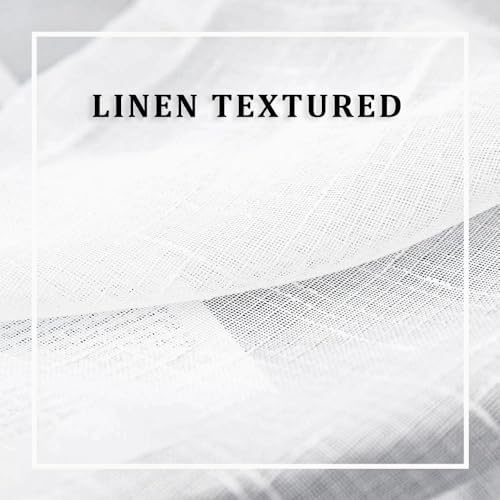 MIULEE 2 Panels 72 Inches Door Curtains with Linen Texture White