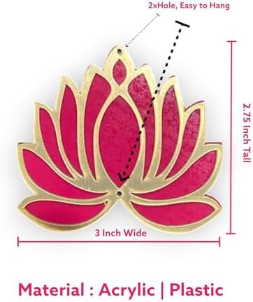 LOVENSPIRE 10 Pcs Lotus Flower Cutout Hanging Ornament Set
