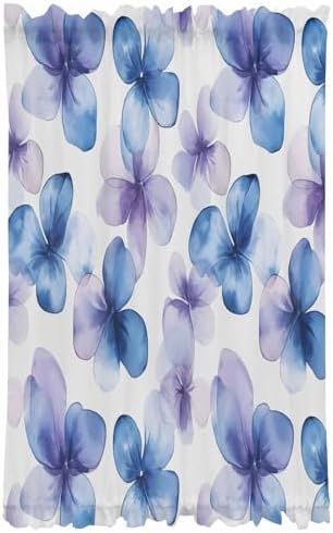 PANJINEXT Door Curtains 54x40 Sheer Panel with Tiebacks