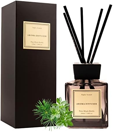 XEPTLE White Musk Cedar Reed Diffuser Set 704 Oz - Black