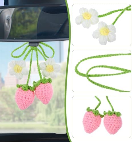 Strawberry Decor Car 2-Pack - Cute Aesthetic Hanging Ornaments