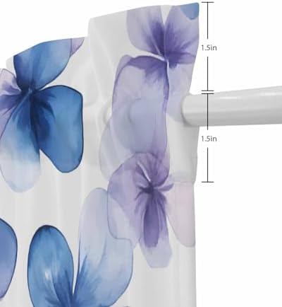 PANJINEXT Door Curtains 54x40 Sheer Panel with Tiebacks