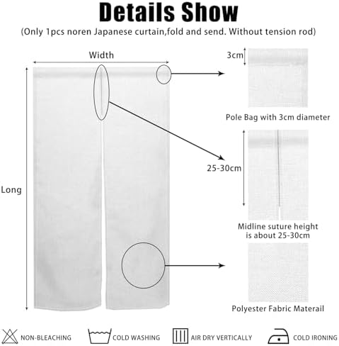 Japanese Door Curtain Privacy Divider Panel 335x709