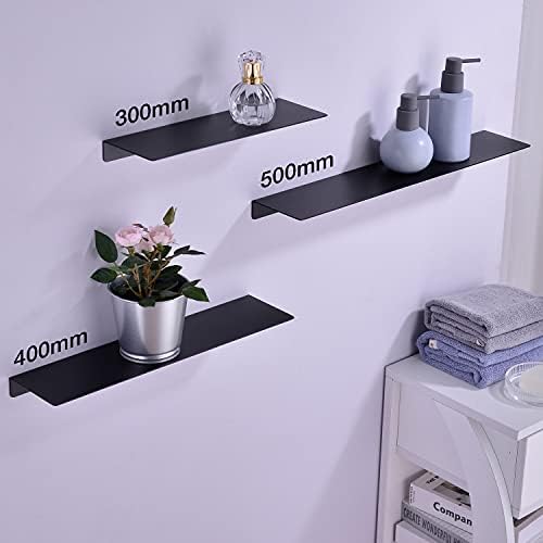 TRUSTMI Wall Mounted Floating Shelf Heavy Duty Matte Black