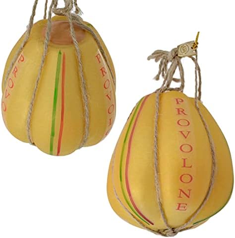 Kurt Adler Noble GEMS Glass Cheese Ornament Set of 3
