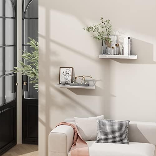 Danpoo Matte Silver Floating Shelves 12 Inch 2 PCS