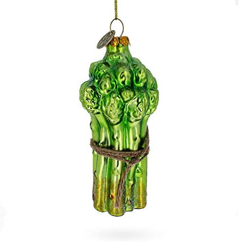 Fresh Asparagus Blown Glass Christmas Ornament 1