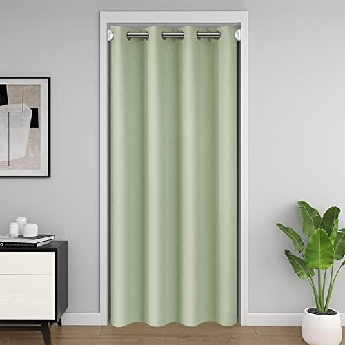 Door Curtain for Privacy Room Divider 80 Inch Blackout Grommet Top