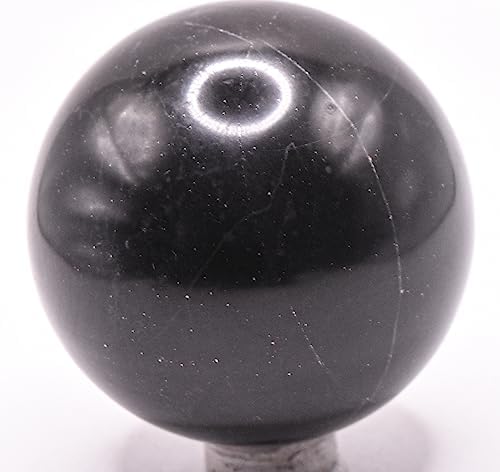 2 Inch Black Onyx Sphere with Inclusions Decorative Crystal Ball